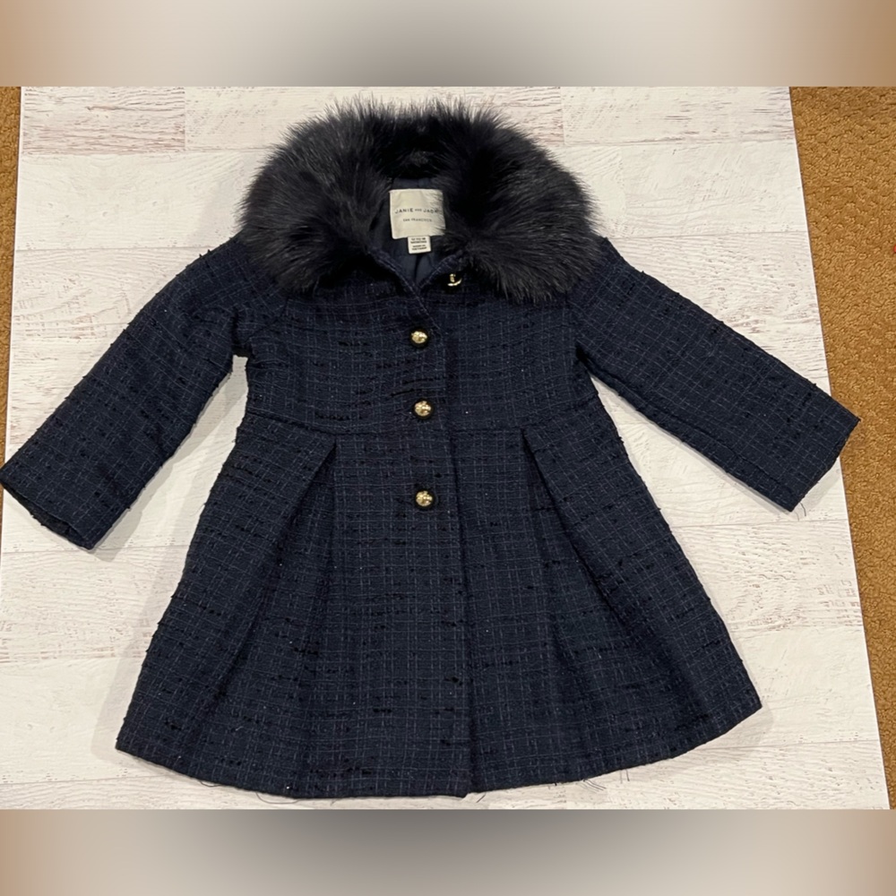 NWOT Janie and Jack Luxe Collar Coat